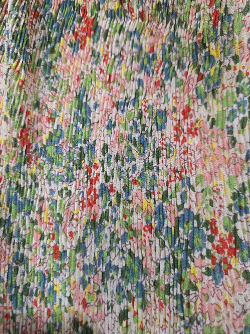 Boden Floral V-Neck Long Sleeve Midi Dress in Green and Beige - Size 14R - Picture 7 of 11